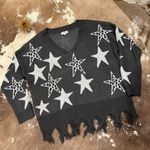 Umgee A-Frayed the Stars Are Yours Sweater Size Small Oversized Photo 3