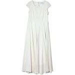 Navy White Long Sleeve Maxi Dress Size Large Photo 5