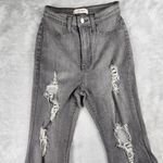 Vibrant  M.i.U. Women's Flare Jeans Gray Distressed Size 1 / 24 Photo 1