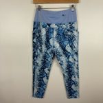 Talbots T by Womens Performance Interlock Leggings in Python Snake Blue Sz MP Photo 5