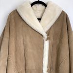 wilson's leather  Shearling Fleece Faux Fur Lined Suede Leather Coat in Tan Photo 3