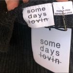 Somedays Lovin  Mist Rib Knit Dress Charcoal NWT Photo 6