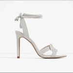 ZARA NEW Leather High Heel Braided Detail Womens Size 41 US 10 Ankle Wrap Photo 3