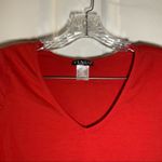 Venus Red V Neck Short Sleeve Fitted Top size Small Photo 2