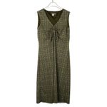 Vintage Isabella Bird Olive Green Mosaic Sleeveless Sun Dress Midi Dress XS Photo 1