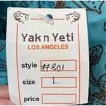Yak n Yeti Los Angeles Blue Floral Pleated Strapless Dress Size Large Photo 4