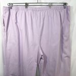 Woman Within Plus Size 36T Cropped Pants Capri Light Pink Cotton Elastic 1620 Photo 4
