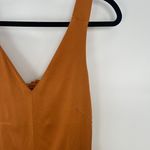 EDUN‎ Women's Burnt Orange Rust Satin V Photo 2