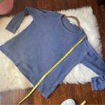Stevie Hender Blue Lightweight Sweater Boxy Waist Cut Photo 5
