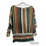 White Birch ‎ striped batwing Sweater size M Photo 1