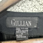 Vintage 80s Gillian Sheath Dress Womens 8 Black Silk Minimalist Capsule Chic Photo 2