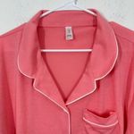 Flora Nikrooz Flora by  Salmon‎ Pink Notch Button Front Pajama Shirt Size XL NWT Photo 1