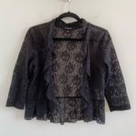 Notations  Black Lace Open Cardigan Size Petite Large Photo 0