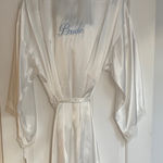 In Bloom  White Satin Bridal Robe Photo 0