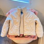 Forever 21 cream white faux leather puffer jacket Photo 2