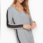 Victoria's Secret Victoria’s Secret Heavenly Supersoft Gray Lace Modal Long Sleeve Sleepshirt XS Photo 0