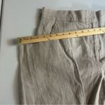 COS  Women’s Classic Straight-Leg Tailored Neutral Tan 100% Linen Pants Size 10 Photo 11