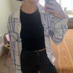 Allison Joy  Blue And White Plaid Button Up Photo 1