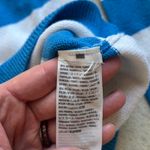 Hollister Y2K  Striped Sweater Wide Shoulder XS Bird Logo Blue and White Photo 4