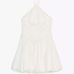 ZARA  White Halter lace crochet cotton mini Dress summer vacation casual  Photo 10