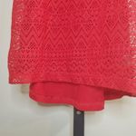 Electric Pink Red Tank Top Sleeveless Lace Front Tank Top Small Photo 3
