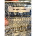 frame denim Frame‎ Jeans Women 24 Blue Hemp Blend Bathe Chew Le High Straight Chewed Hem Photo 9