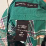 New York & Company‎ Green Plaid Shorts Size 10 Photo 4