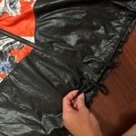 Nike Printed Windbreaker Jacket Cropped Black Orange Blue Medium Photo 3