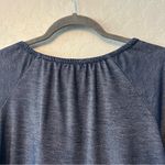 French Laundry ⭐️ blue button front blouse with tie knot size large Photo 9