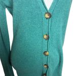 Free People  School Boy Cardi Teal Green  Sweater Cashmere Size XS Womens EUC Photo 1