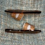 Chinese Laundry Charli Rhinestone Jelly Slide Sandals in Tan Vinyl/Stone 6 M Photo 5