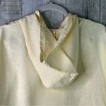 Bryn Walker  Size Small (Oversized) 100% Linen Yellow Hoodie Shirt With Pockets Photo 5
