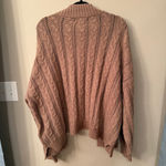 ABLE Ruth Cable Knit Cropped Cardigan Fisherman Tan Brown Plus Size‎ 2X Photo 5