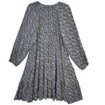 Faherty Sirene Navy Tiered Mini Dress White Ditsy Florals Knee Length X-Large XL Photo 1