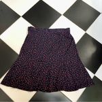 Talbots Pleated Mini Skirt School GirlNavy Blue & Red Cherry Heart Academia sz12 Photo 3