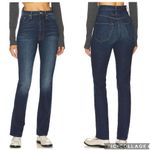 Mother High Waisted Rider Shift Sneak Jeans Digital Underground‎ 28 Blue Photo 1