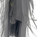 Azazie  Women's Laced Mesh Short Sleeve Sweetheart Neck‎ Maxi Dress Black Size A2 Photo 5