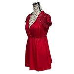 VTG Y2K Retro Red Lace Babydoll Blouse Romantic Coquette Preppy PM Size undefined Photo 2