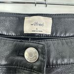 Wilfred Aritzia  The Melina Black Faux Leather Pants Size 6 Photo 4