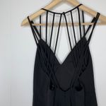 NBD Victory Black Vneck Strappy Mini Dress Womens Medium Photo 9