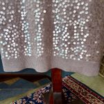 Luisa Cerano y2K Luxe Knit Cashmere Mini Sweater Dress with Sequins size 16 Gold Photo 5