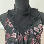 A Byer A. Byer High Neck Floral Blouse Photo 2
