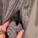 Esley ‎ Gray Cotton Linen V-Neck Mini Dress Sz Medium Photo 4