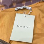 Tangerine Double Scoop Neck Beaded 100% Silk Top S Photo 10