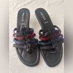 Prada Black and Blue Sandals Minimalist Design Sz 7 Photo 2