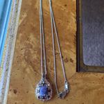 Rare Tiffany Stone Red Garnet Sterling Silver Necklace Purple Photo 6