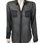 The Limited  Black and White Polka Dot‎  Polka Dot Button Front Blouse Photo 0
