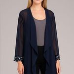 Slny Navy blue cardigan with ring stones in the sleeves Photo 0