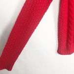 SO  Red Cable Knit Academia Holiday School Workwear Tomato Girl Sweater Sz Small Photo 6