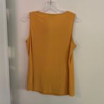 Nine West Mustard Sleeveless Top with Grommet Detail Work Career Office FLAWS Photo 3